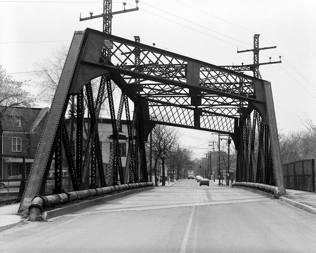 Historic Photo : Olive Street Railroad Bridge, Spanning AMTRAK Tracks at Olive Street, New Haven, New Haven County, CT 1 Photograph