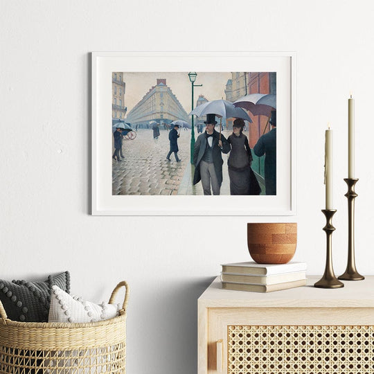 Art Print : Paris Street; Rainy Day, Gustave Caillebotte, c 1877, Vintage Wall Decor :