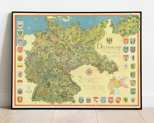 Historic Wall Map - Deutschland in Den Grenzen von 1937 (Germany in the Borders of 1937)