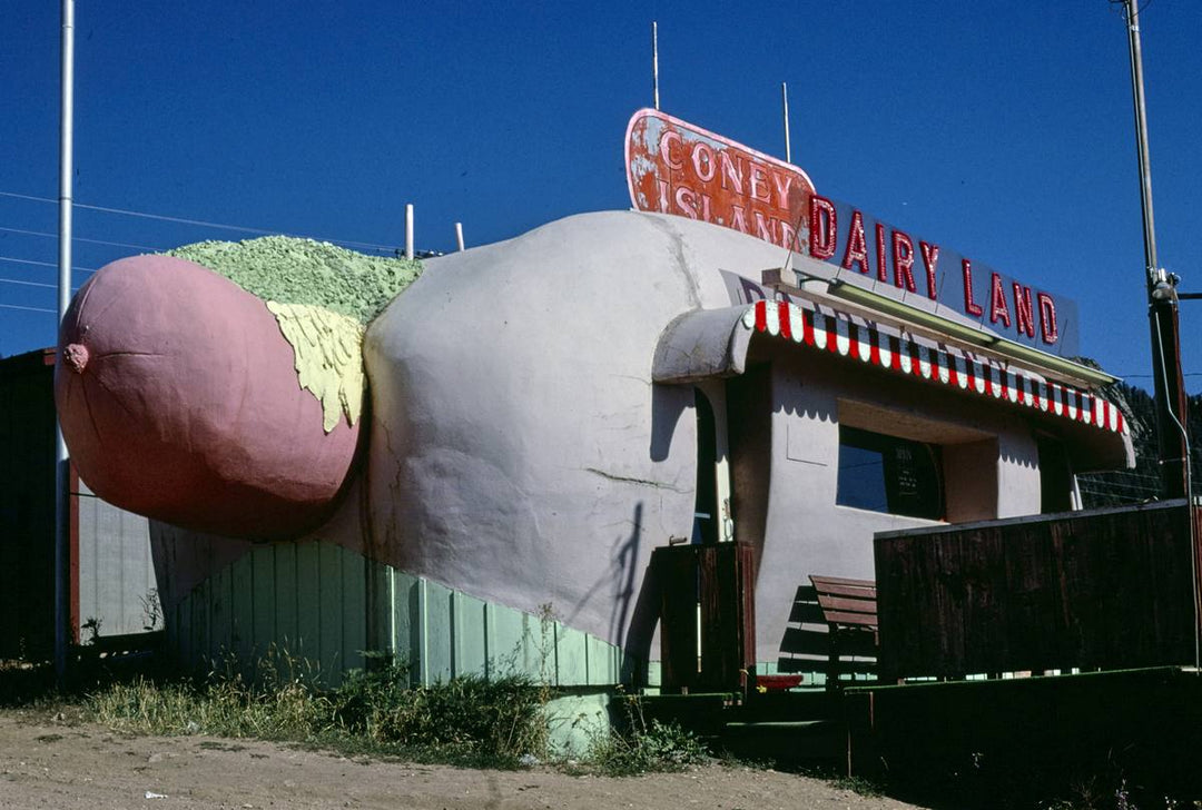 Historic Photo : 1980 Coney Island Dairyland, Route 285, Aspen Park, Colorado | Margolies | Roadside America Collection | Vintage Wall Art :