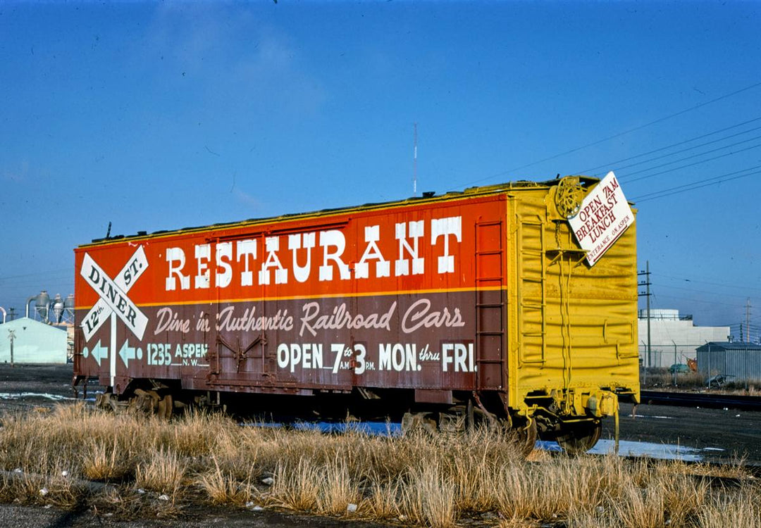 Historic Photo : 1979 Cha Cha's Choo Choo, 12th Street, Albuquerque, New Mexico | Margolies | Roadside America Collection | Vintage Wall Art :