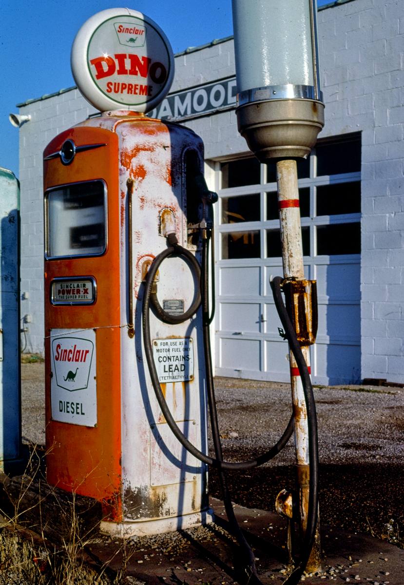 Historic Photo : 1977 Sinclair diesel gas pump, Route 37, New Lexington, Ohio | Margolies | Roadside America Collection | Vintage Wall Art :