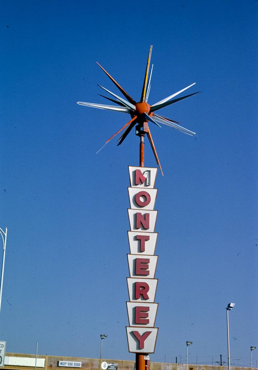 Historic Photo : 1991 Monterey mall sign, 2nd Street, Roswell, New Mexico | Margolies | Roadside America Collection | Vintage Wall Art :