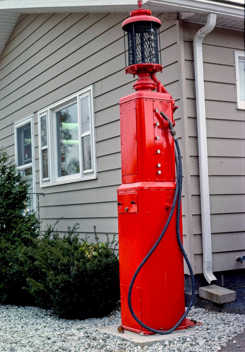 Historic Photo : 1977 Mobil visible gas pump, Rt. 6, Wyalusing, Pennsylvania | Margolies | Roadside America Collection | Vintage Wall Art :