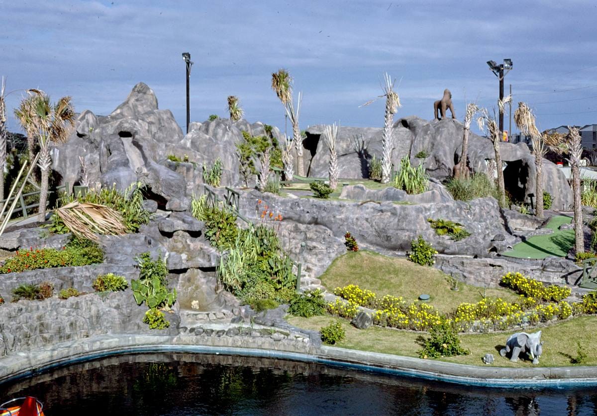 Historic Photo : 1985 Above, Gorilla Country Golf, Atlantic Beach, North Carolina | Margolies | Roadside America Collection | Vintage Wall Art :