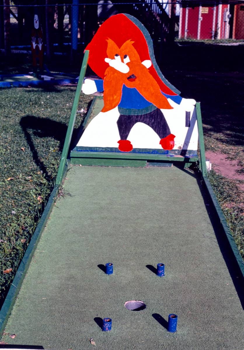 Historic Photo : 1987 Yosemite Sam, Mini-Golf at Splashdown Amusement Park, Rapid City, South Dakota | Margolies | Roadside America Collection | Vintage Wall Art :