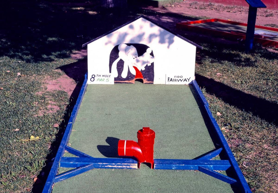 Historic Photo : 1987 Fido fairway hole, Mini-Golf at Splashdown Amusement Park, Rapid City, South Dakota | Margolies | Roadside America Collection | Vintage Wall Art :