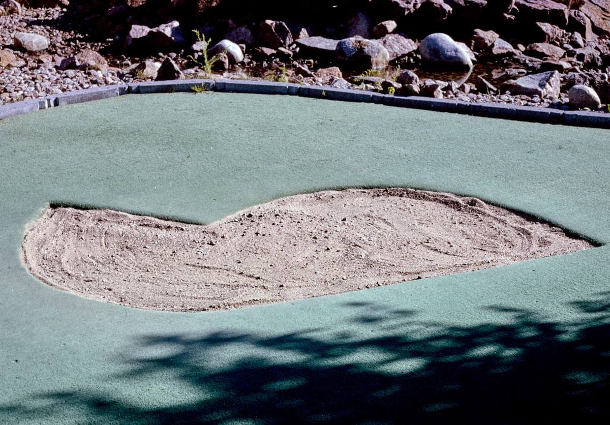 Historic Photo : 2002 Sand trap, Calypso's Cove Mini-Golf, Old Forge, New York | Margolies | Roadside America Collection | Vintage Wall Art :