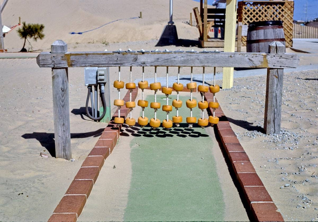 Historic Photo : 1985 Trap floats (horizontal), Jockey's Ridge Mini-Golf, Nags Head, North Carolina | Margolies | Roadside America Collection | Vintage Wall Art :