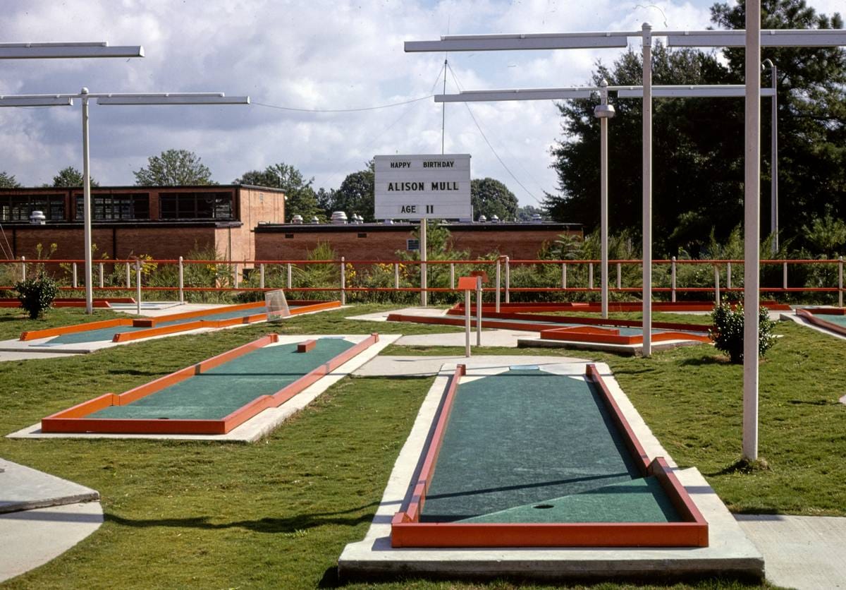 Historic Photo : 1979 Front view, Putt-Putt Mini-Golf Route 29, Spartanburg, South Carolina | Margolies | Roadside America Collection | Vintage Wall Art :