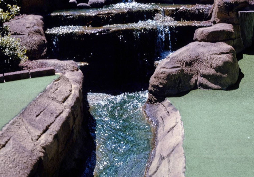 Historic Photo : 2002 Water hazard, Pirate's Cove Adventure Golf, Queensbury, New York | Margolies | Roadside America Collection | Vintage Wall Art :