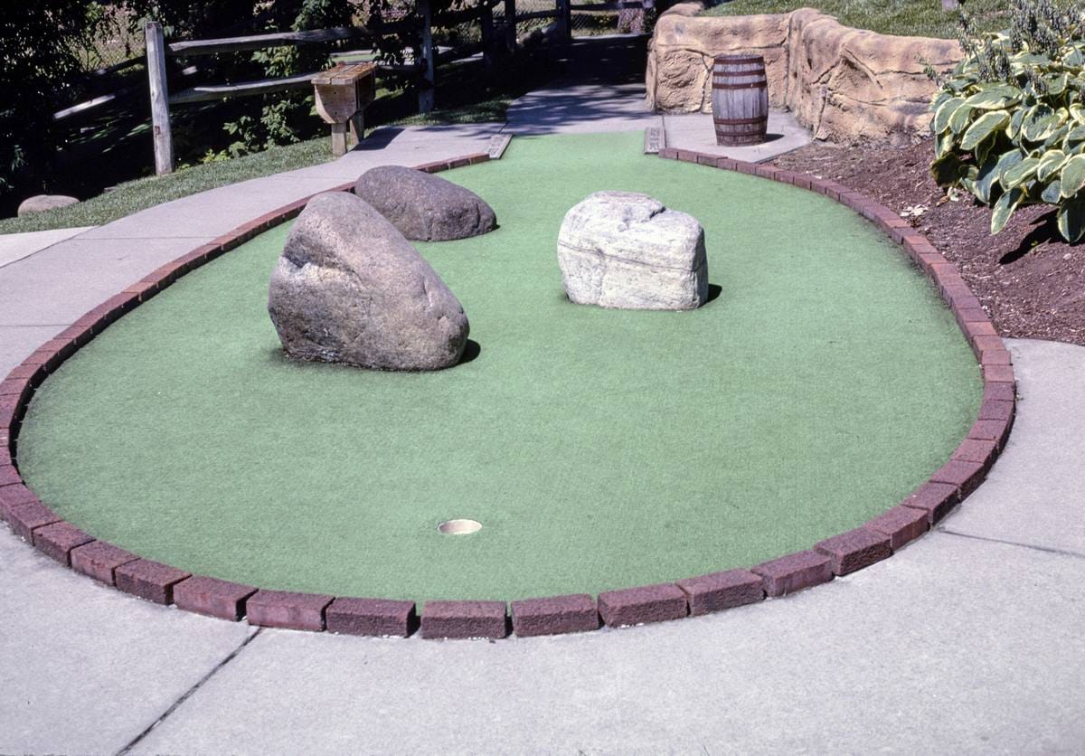 Historic Photo : 2002 Circular hole, Pirate's Cove Adventure Golf, Queensbury, New York | Margolies | Roadside America Collection | Vintage Wall Art :