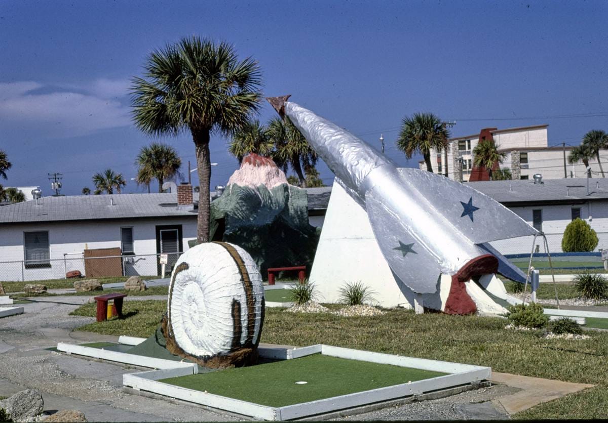 Historic Photo : 1985 Rocket hole, Holiday Golf, Daytona Shores, Florida | Margolies | Roadside America Collection | Vintage Wall Art :