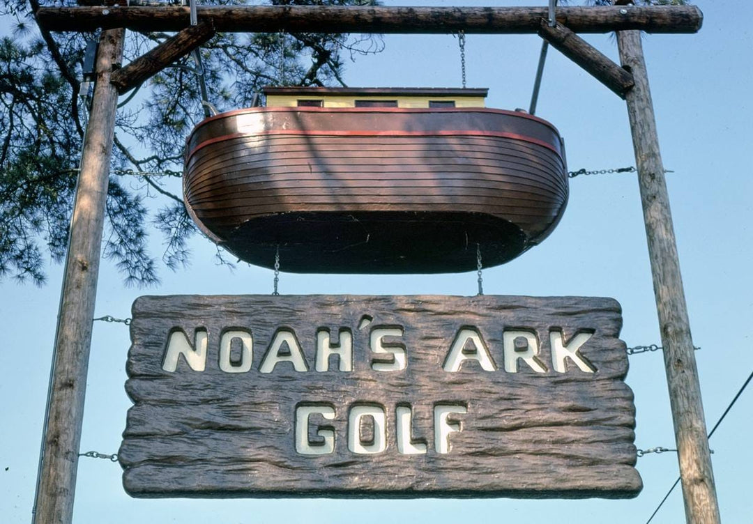 Historic Photo : 1979 Old sign, Noah's Ark Golf, Myrtle Beach, South Carolina | Margolies | Roadside America Collection | Vintage Wall Art :