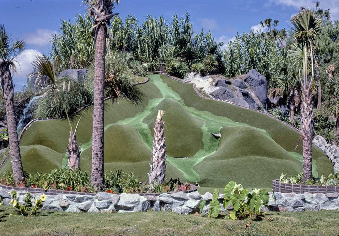 Historic Photo : 1985 Road hole 2, Jungle Lagoon Golf, Myrtle Beach, South Carolina | Margolies | Roadside America Collection | Vintage Wall Art :