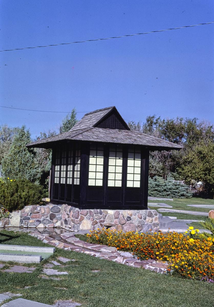 Historic Photo : 1987 Pagoda, Valley View Mini-Golf, Great Falls, Montana | Margolies | Roadside America Collection | Vintage Wall Art :