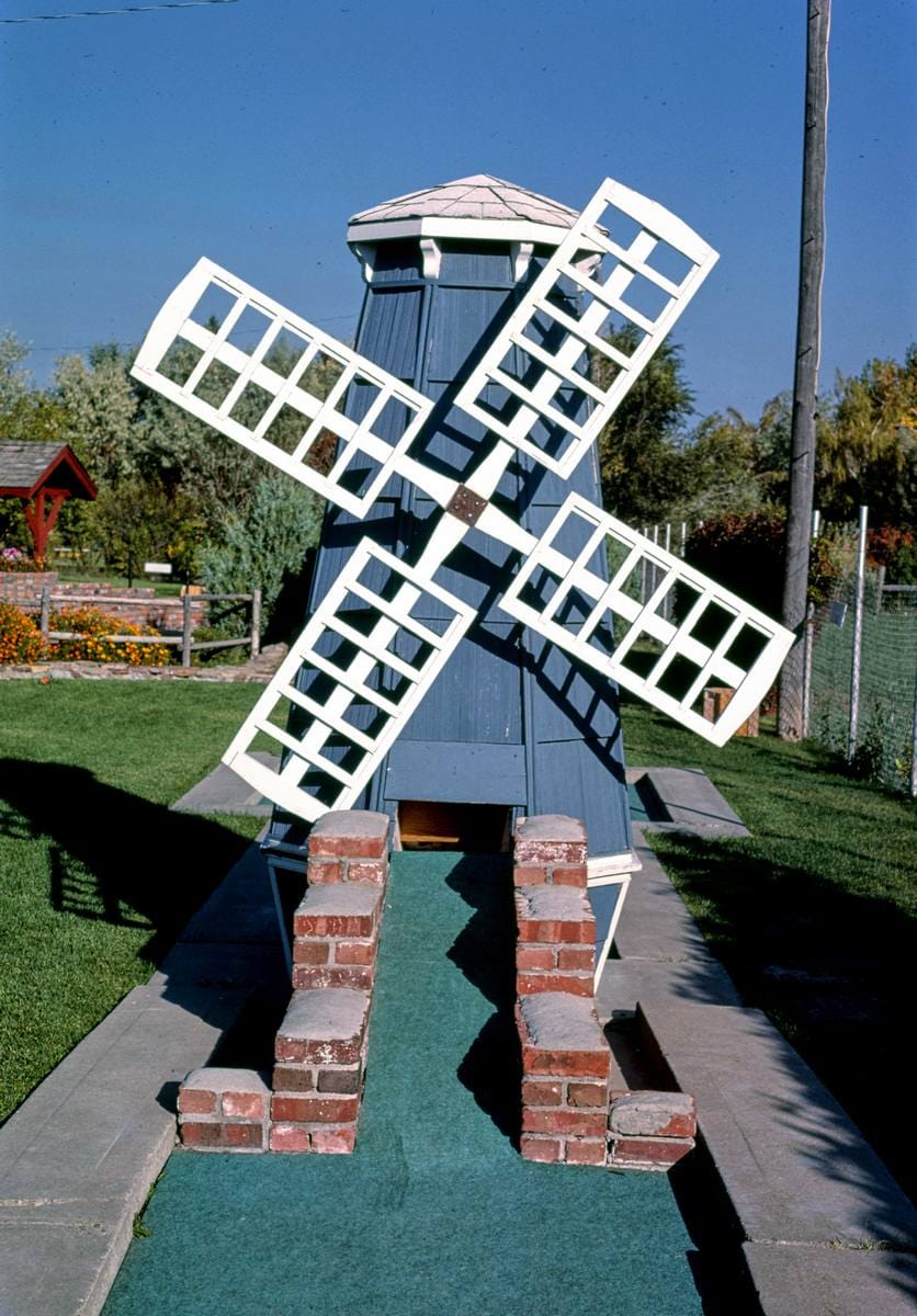 Historic Photo : 1987 Windmill, Valley View Mini-Golf, Great Falls, Montana | Margolies | Roadside America Collection | Vintage Wall Art :