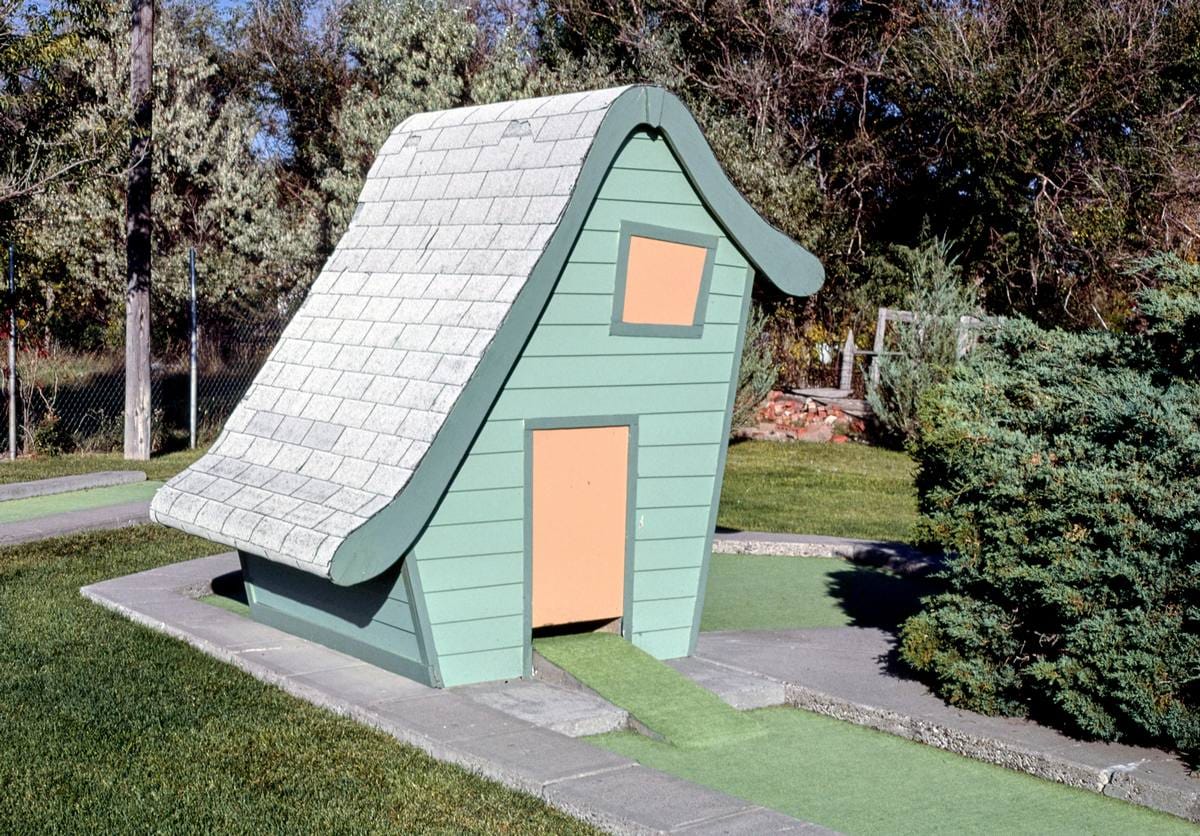 Historic Photo : 1987 Hansel and Gretel, Valley View Mini-Golf, Great Falls, Montana | Margolies | Roadside America Collection | Vintage Wall Art :