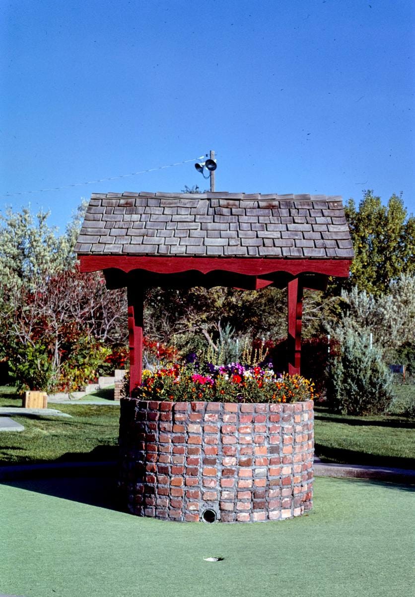 Historic Photo : 1987 Wishing well, Valley View Mini-Golf, Great Falls, Montana | Margolies | Roadside America Collection | Vintage Wall Art :