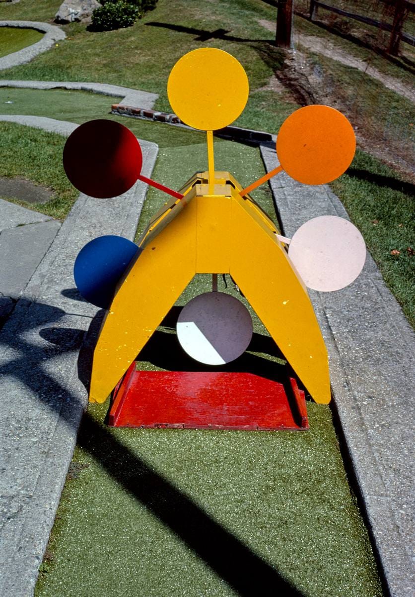 Historic Photo : 1984 Hole detail, Baker's mini golf, Route 7, Lanesborough, Massachusetts | Margolies | Roadside America Collection | Vintage Wall Art :