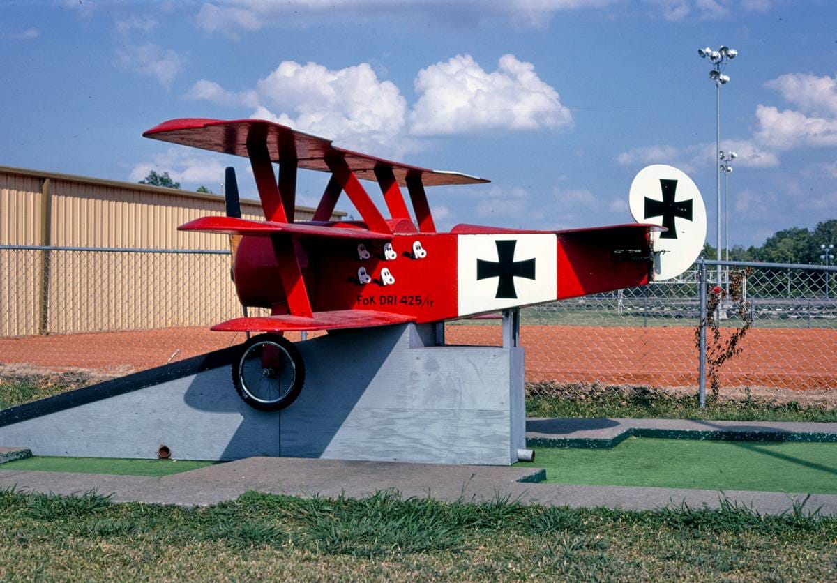 Historic Photo : 1986 Plane, Jackson Golf World, Route 51, Jackson, Mississippi | Margolies | Roadside America Collection | Vintage Wall Art :