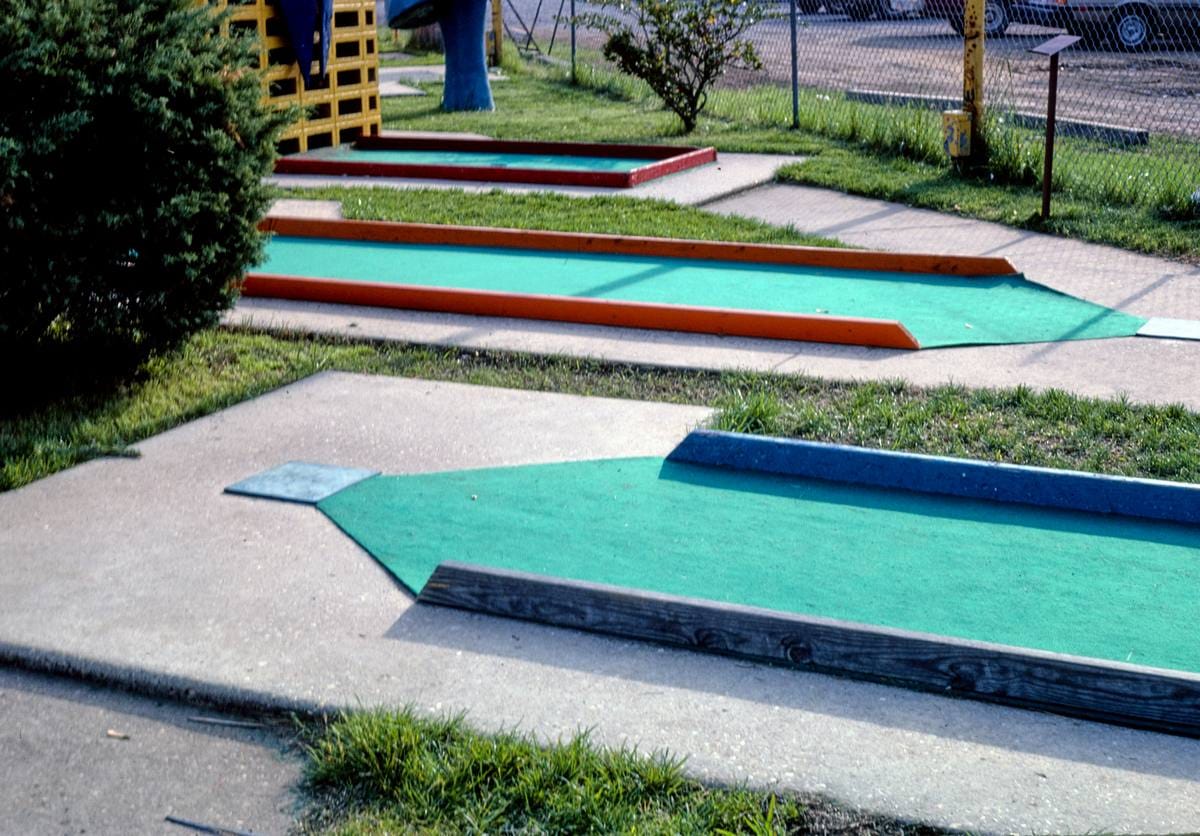 Historic Photo : 1982 Course, Sir Goony Golf, Independence Boulevard, Charlotte, North Carolina | Margolies | Roadside America Collection | Vintage Wall Art :