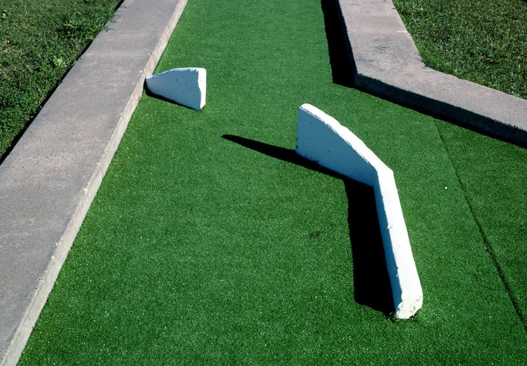 Historic Photo : 1986 Hole detail, Stewart Beach mini golf seawall, Galveston, Texas | Margolies | Roadside America Collection | Vintage Wall Art :