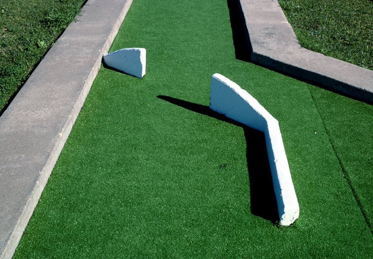 Historic Photo : 1986 Hole detail, Stewart Beach mini golf seawall, Galveston, Texas | Margolies | Roadside America Collection | Vintage Wall Art :