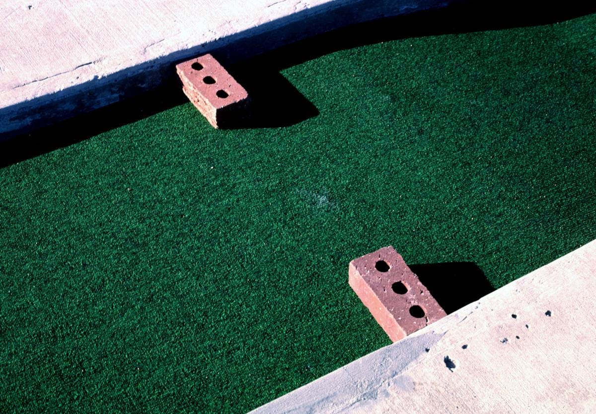 Historic Photo : 1987 Two brick hazard, Putter's Paradise mini golf at New Wave Park, Missoula, Montana | Margolies | Roadside America Collection | Vintage Wall Art :