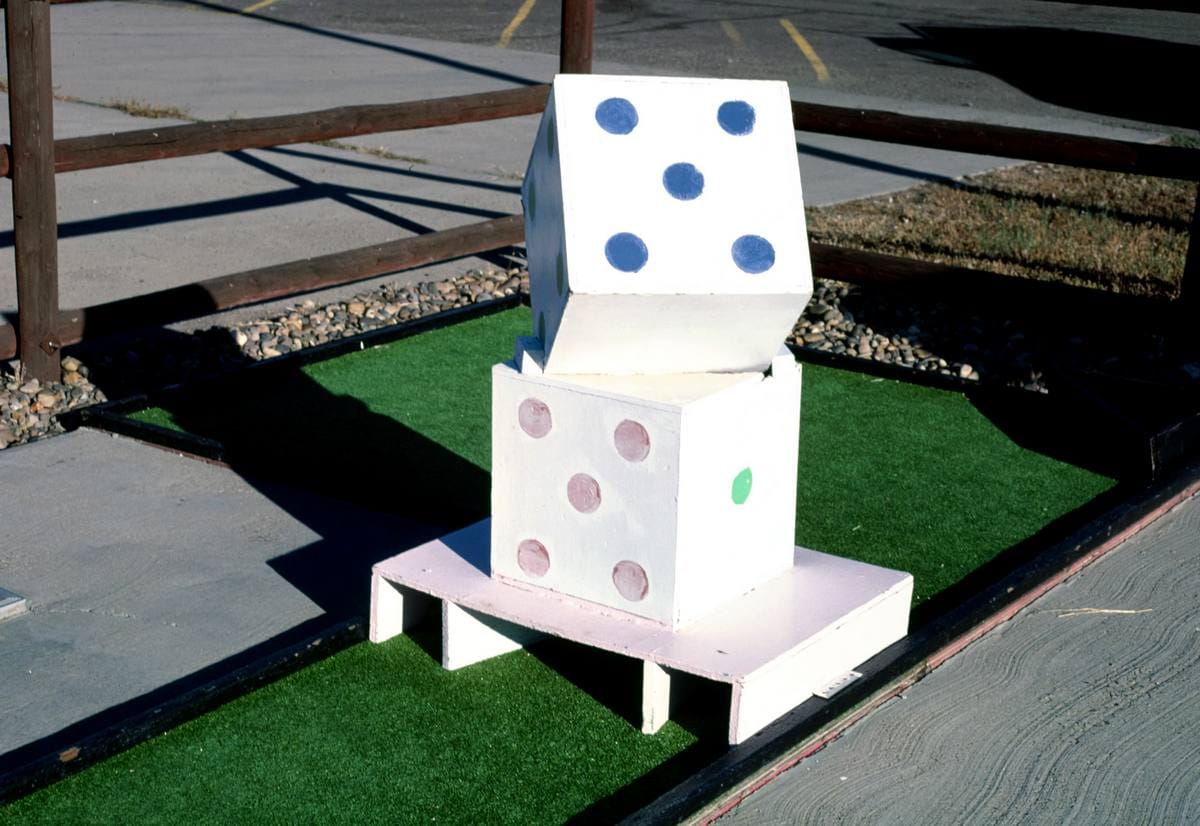 Historic Photo : 1987 Dice hazard, CC'S mini golf, Glendive, Montana | Margolies | Roadside America Collection | Vintage Wall Art :