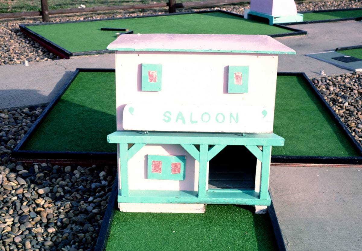 Historic Photo : 1987 Saloon, CC'S mini golf, Glendive, Montana | Margolies | Roadside America Collection | Vintage Wall Art :