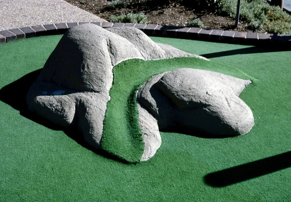 Historic Photo : 1991 Rock hazard, Mulligan's Golf and Games, Ogden, Utah | Margolies | Roadside America Collection | Vintage Wall Art :