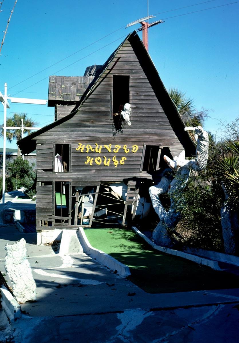 Historic Photo : 1979 Haunted house, Goofy Golf, Panama City Beach, Florida | Margolies | Roadside America Collection | Vintage Wall Art :