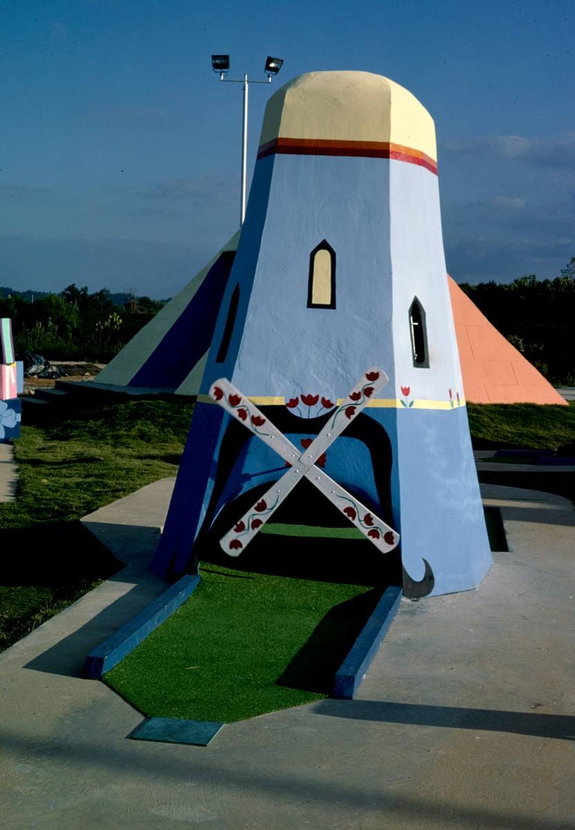 Historic Photo : 1986 Windmill, Sir Goony Golf, Chattanooga, Tennessee, Chattanooga, Tennessee | Margolies | Roadside America Collection | Vintage Wall Art :