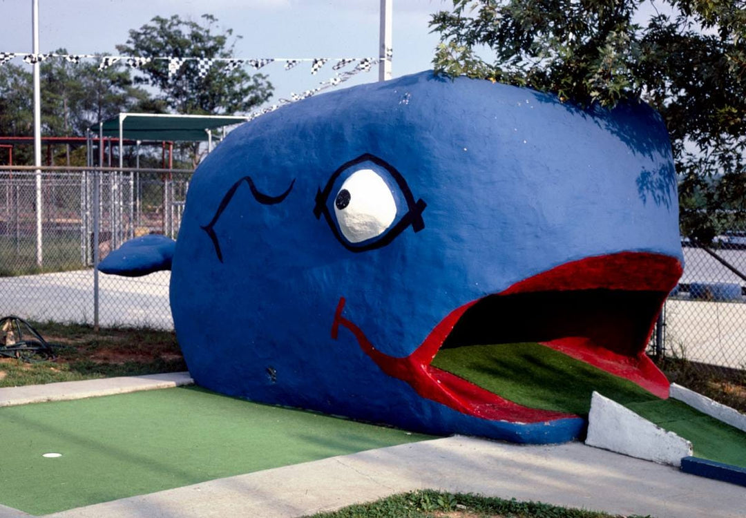 Historic Photo : 1986 Whale hole, Sir Goony Golf, Chattanooga, Tennessee, Chattanooga, Tennessee | Margolies | Roadside America Collection | Vintage Wall Art :