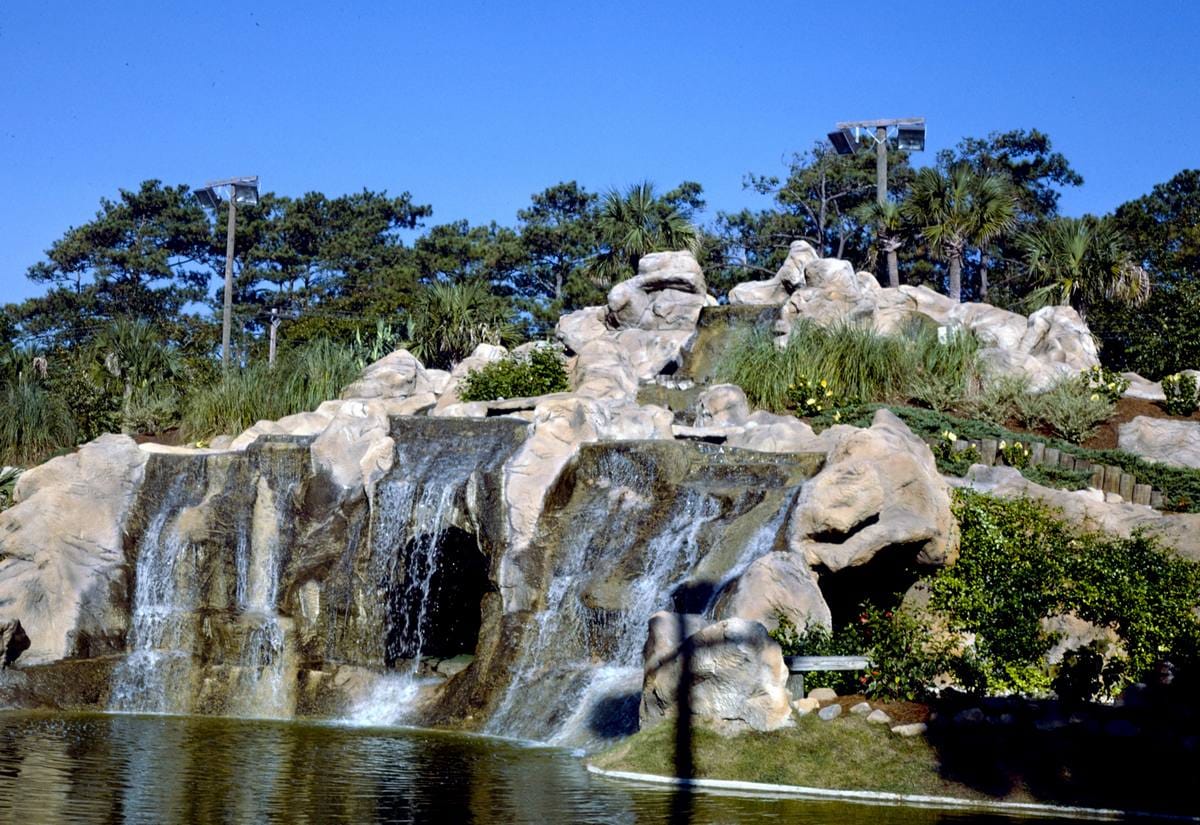 Historic Photo : 1985 Waterfall 3, Treasure Island Golf, Myrtle Beach, South Carolina | Margolies | Roadside America Collection | Vintage Wall Art :