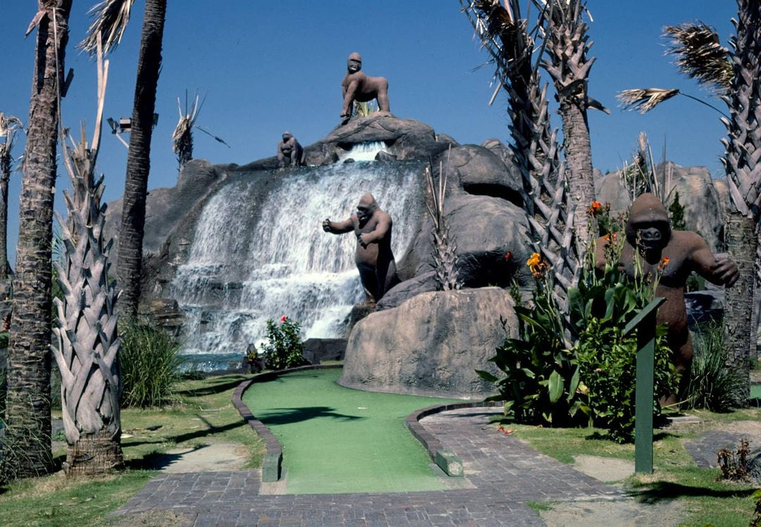 Historic Photo : 1985 Waterfall 2, Gorilla Country Golf, Atlantic Beach, North Carolina | Margolies | Roadside America Collection | Vintage Wall Art :