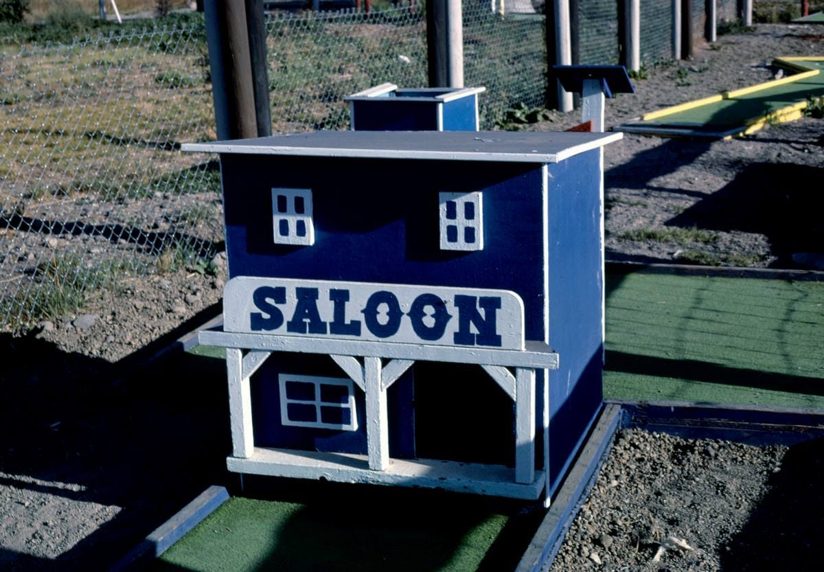 Historic Photo : 1987 Saloon, Fun Land mini golf, Klamath Falls, Oregon | Margolies | Roadside America Collection | Vintage Wall Art :