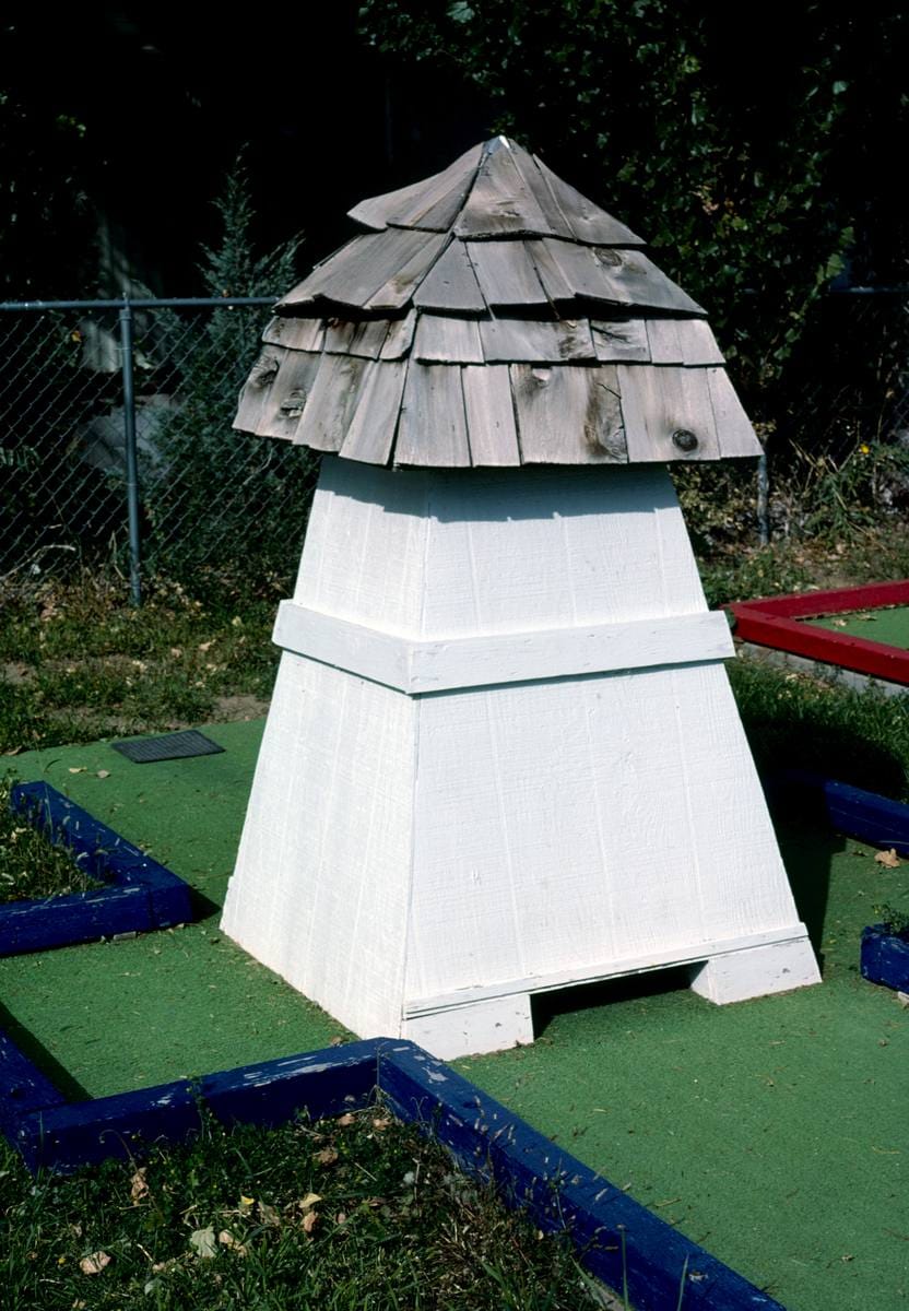 Historic Photo : 1987 Lighthouse, mini golf at Oasis Park Resort, Ephrata, Washington | Margolies | Roadside America Collection | Vintage Wall Art :