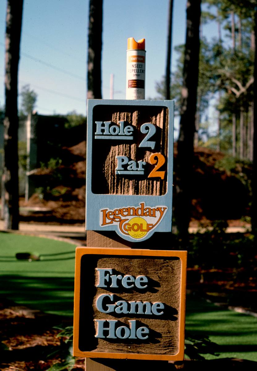 Historic Photo : 1985 Hole sign, Plantation Falls Legendary Golf, Hilton Head Island, South Carolina | Margolies | Roadside America Collection | Vintage Wall Art :