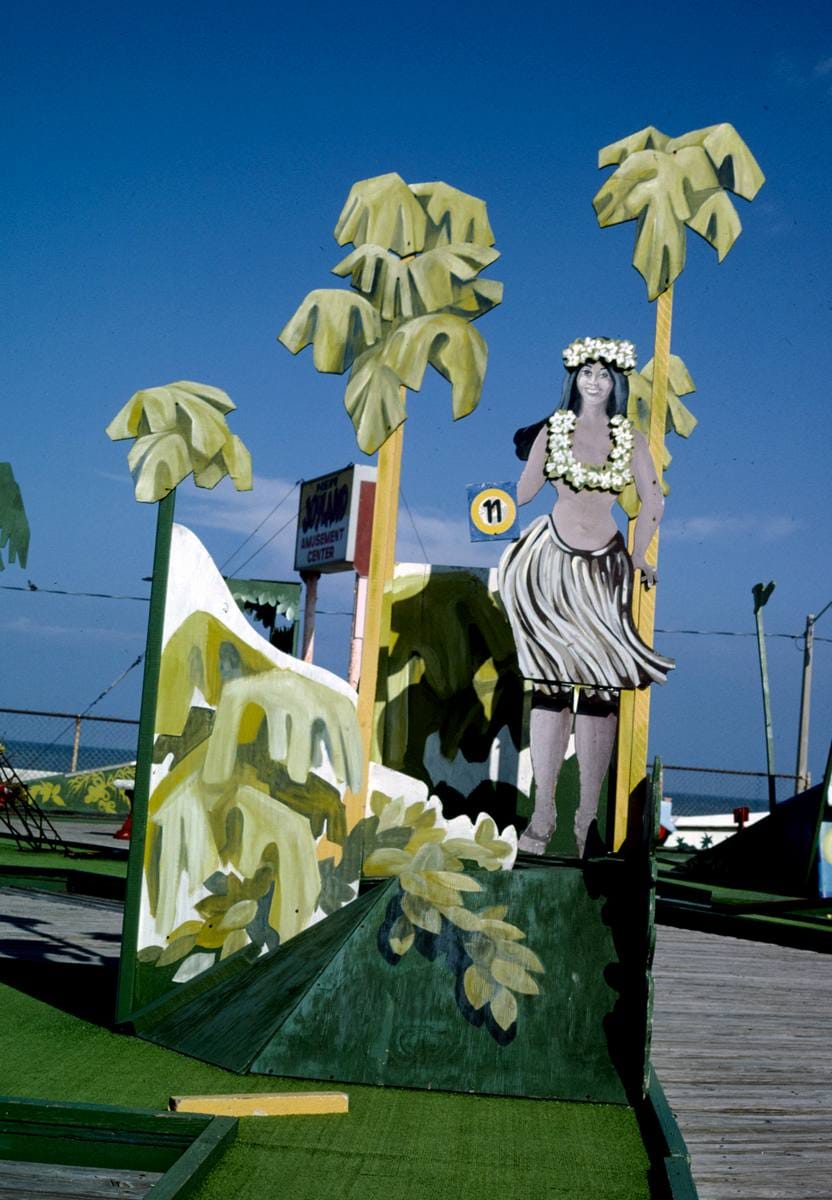 Historic Photo : 1990 Hula danger 1, Joyland Golf, Daytona Beach, FLA, 1990., Daytona Beach, Florida | Margolies | Roadside America Collection | Vintage Wall Art :