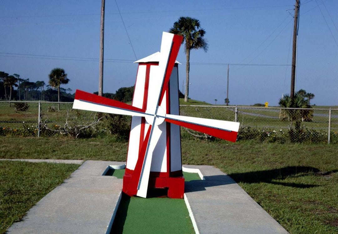 Historic Photo : 1985 Windmill hole, Jekyll Island mini golf, Jekyll Island, Georgia | Margolies | Roadside America Collection | Vintage Wall Art :