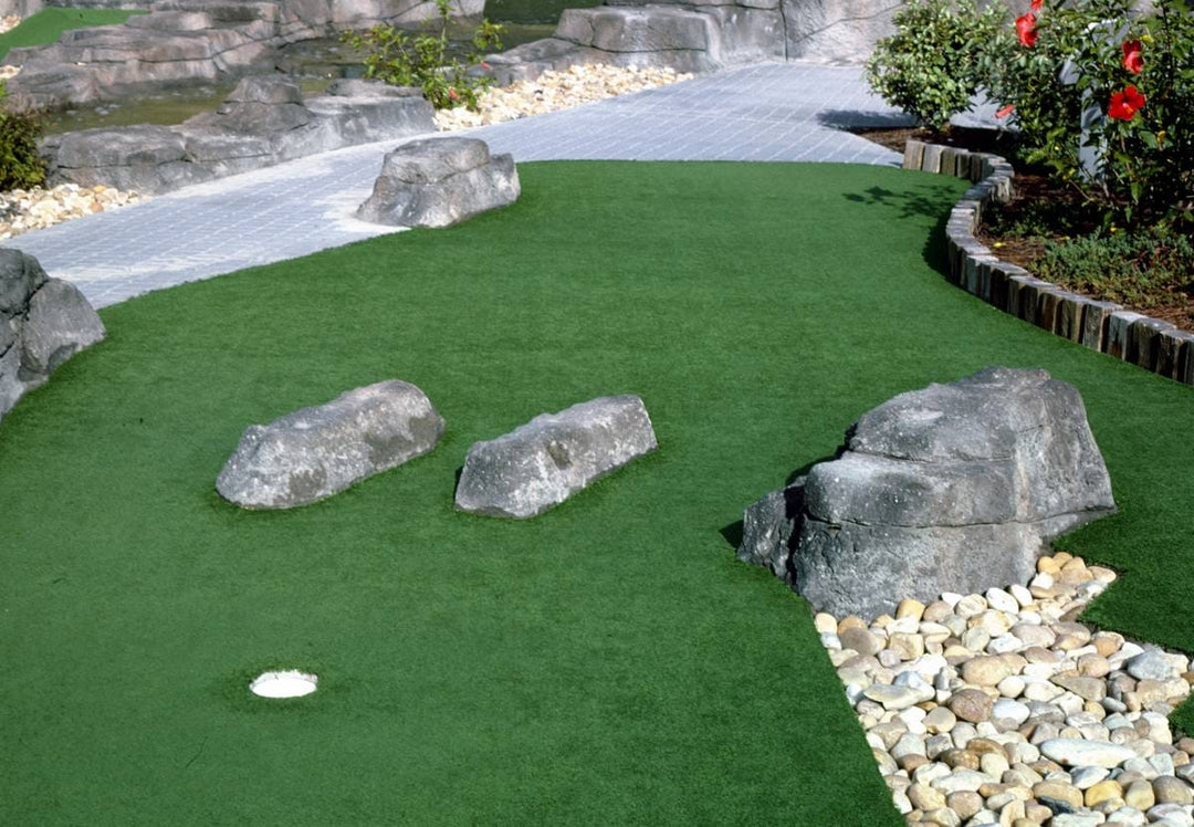 Historic Photo : 1985 Rocks and pebbles hole (side view), Moby Dick Golf, Myrtle Beach, South Carolina | Margolies | Roadside America Collection | Vintage Wall Art :