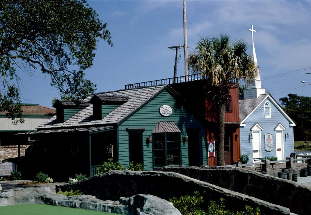 Historic Photo : 1985 Storefronts 2, Moby Dick Golf, Myrtle Beach, South Carolina | Margolies | Roadside America Collection | Vintage Wall Art :