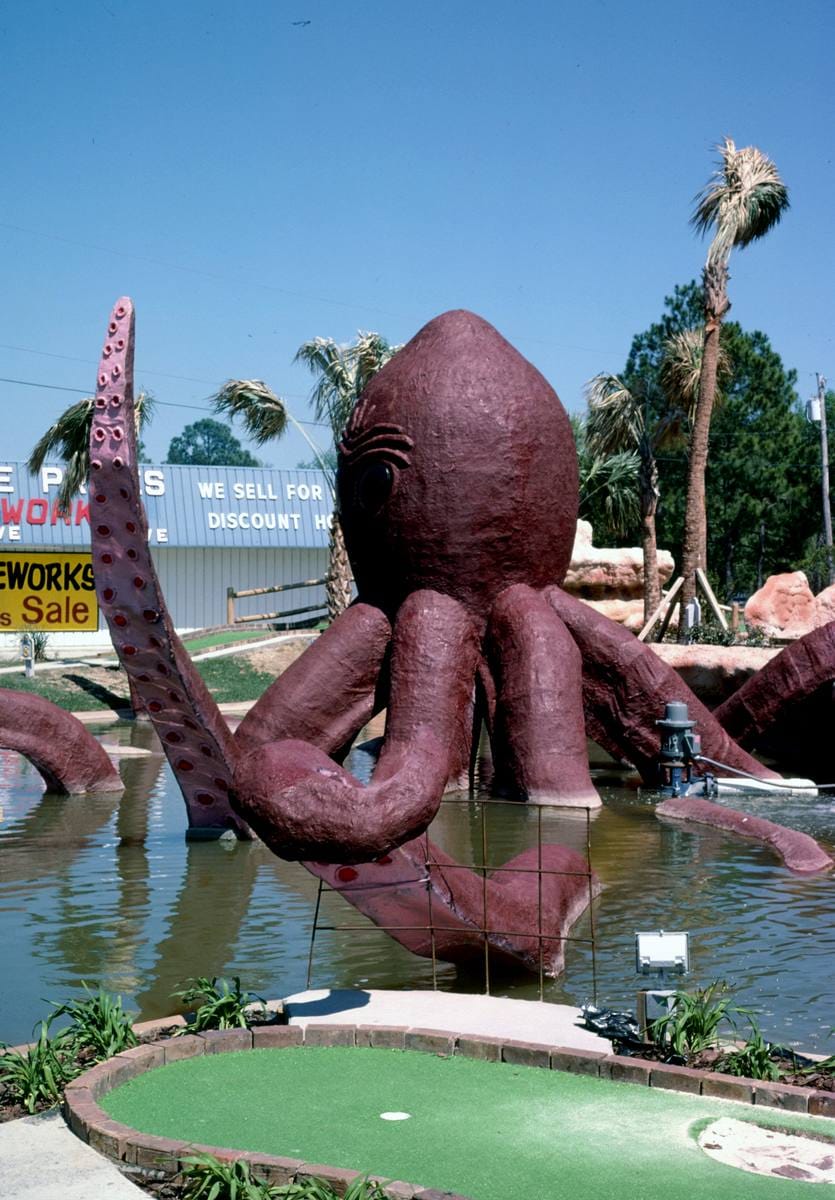 Historic Photo : 1988 Octopus angle 2, Rainbow Falls Golf, Myrtle Beach, South Carolina | Margolies | Roadside America Collection | Vintage Wall Art :