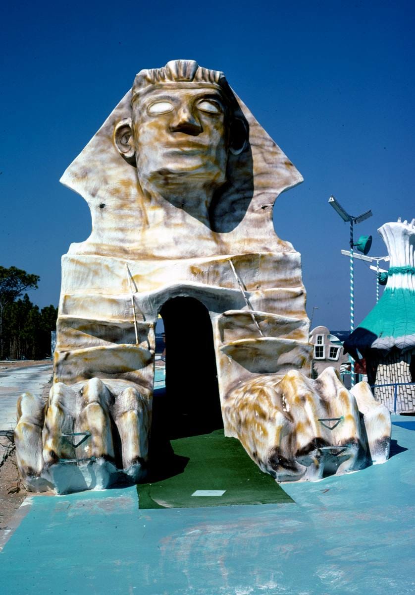 Historic Photo : 1979 Sphinx, Magic Carpet Golf, Route 98, Fort Walton Beach, Florida | Margolies | Roadside America Collection | Vintage Wall Art :