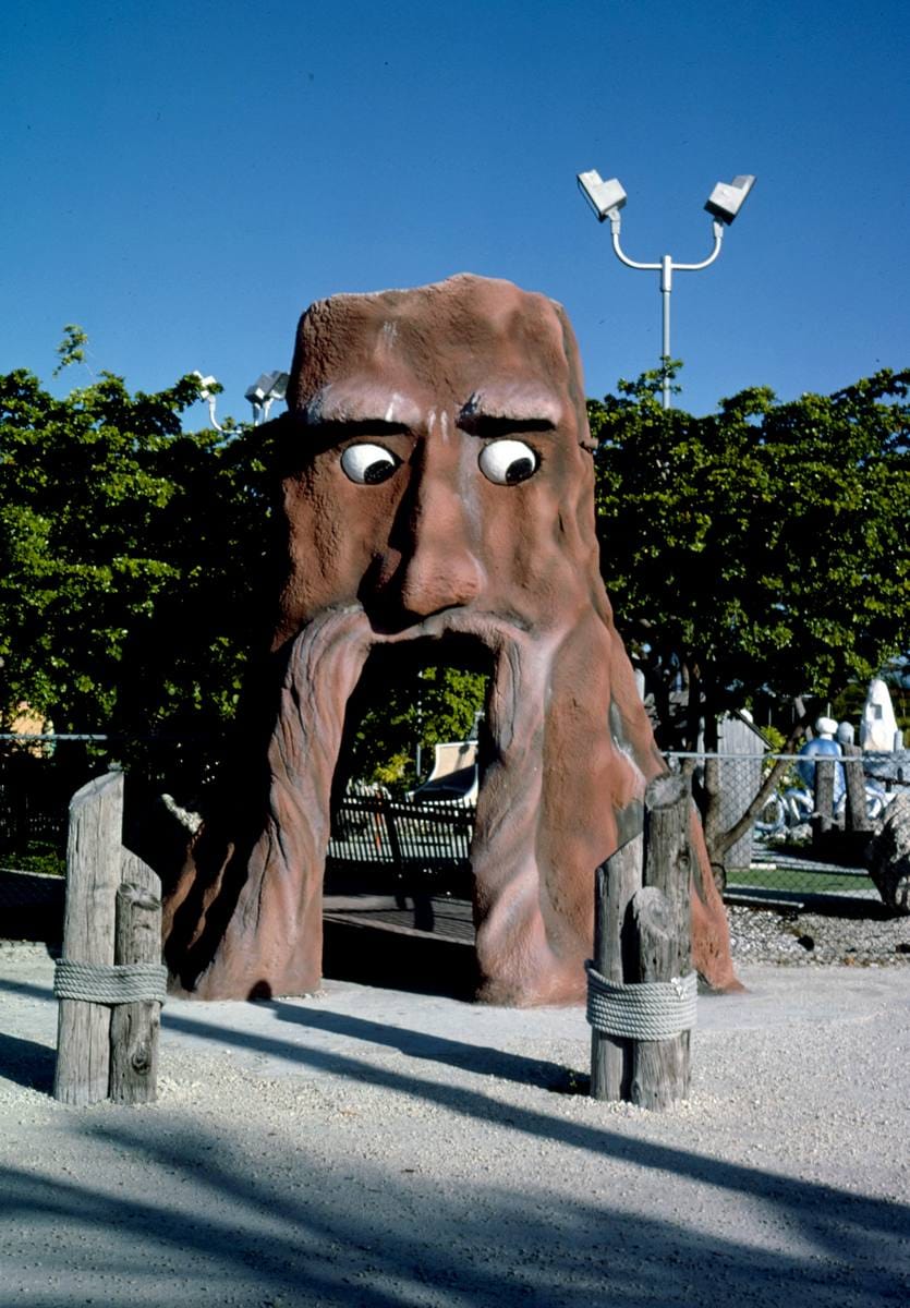 Historic Photo : 1985 Tree entrance, Magic Carpet Golf, Key West, Florida | Margolies | Roadside America Collection | Vintage Wall Art :