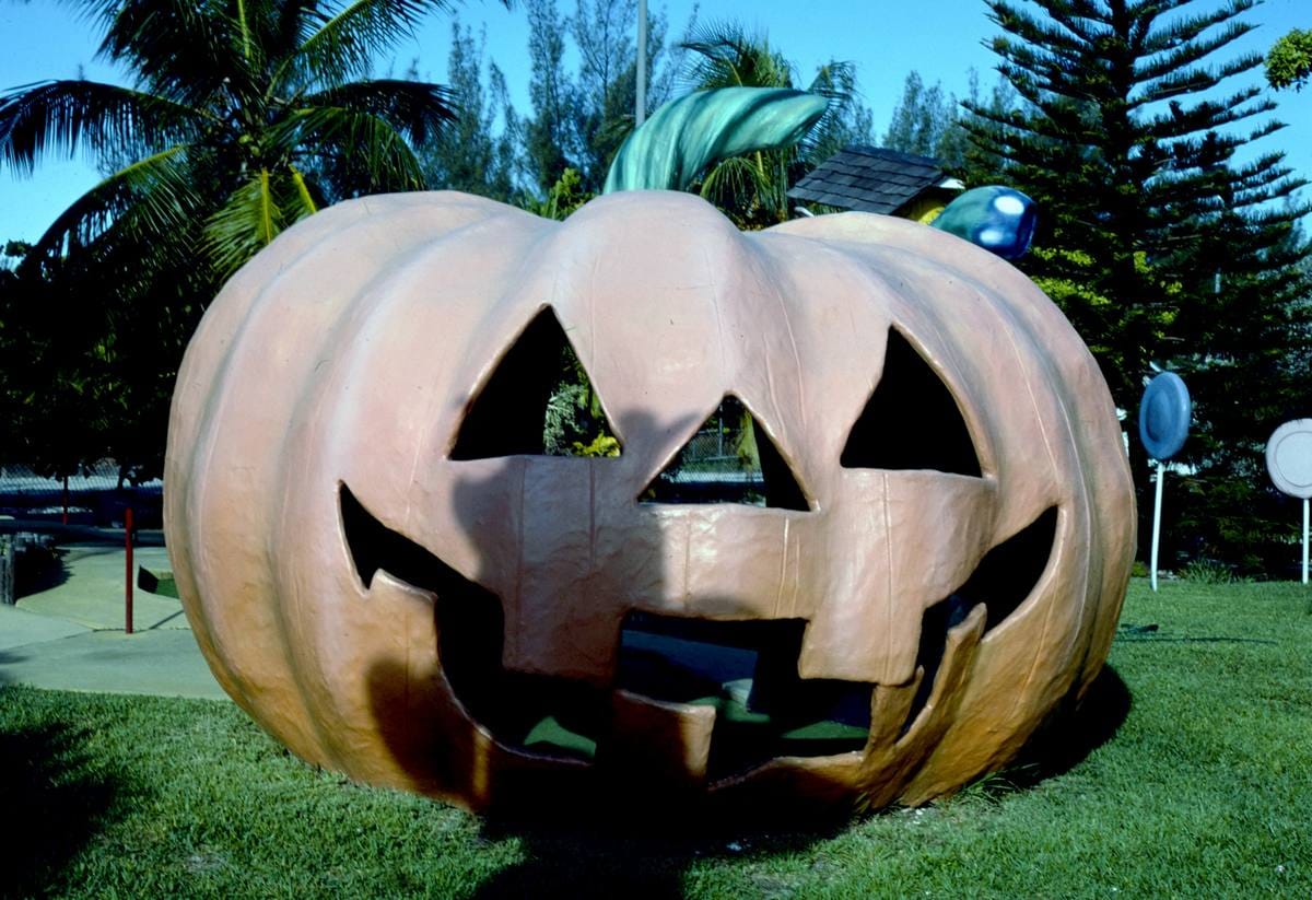 Historic Photo : 1985 Pumpkin, Magic Carpet Golf, Key West, Florida | Margolies | Roadside America Collection | Vintage Wall Art :