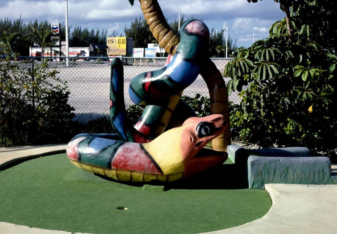 Historic Photo : 1985 Snake hole 2, Magic Carpet Golf, Key West, Florida | Margolies | Roadside America Collection | Vintage Wall Art :