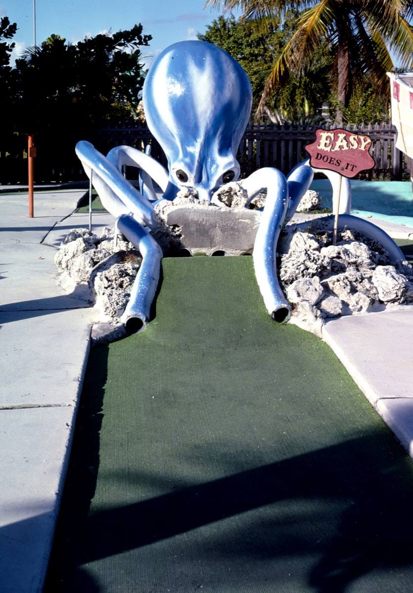 Historic Photo : 1985 Octopus hole (vertical), Magic Carpet Golf, Key West, Florida | Margolies | Roadside America Collection | Vintage Wall Art :